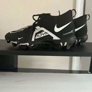 Nike Alpha Black and White Sports Cleats